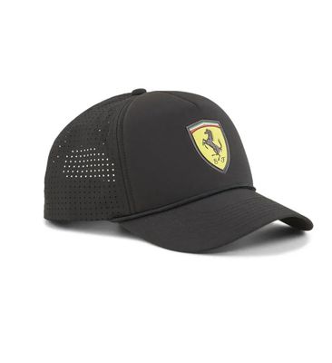 F1 FERRARI CAP SCUDERIA RACE TRUCKER BLACK OS