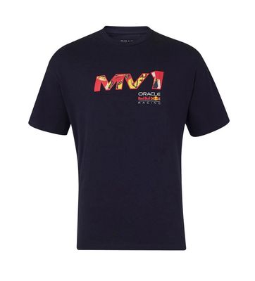 MAX VERSTAPPEN TSHIRT OVERSIZED RACING REDBULL POP ART  MV1 NAVY