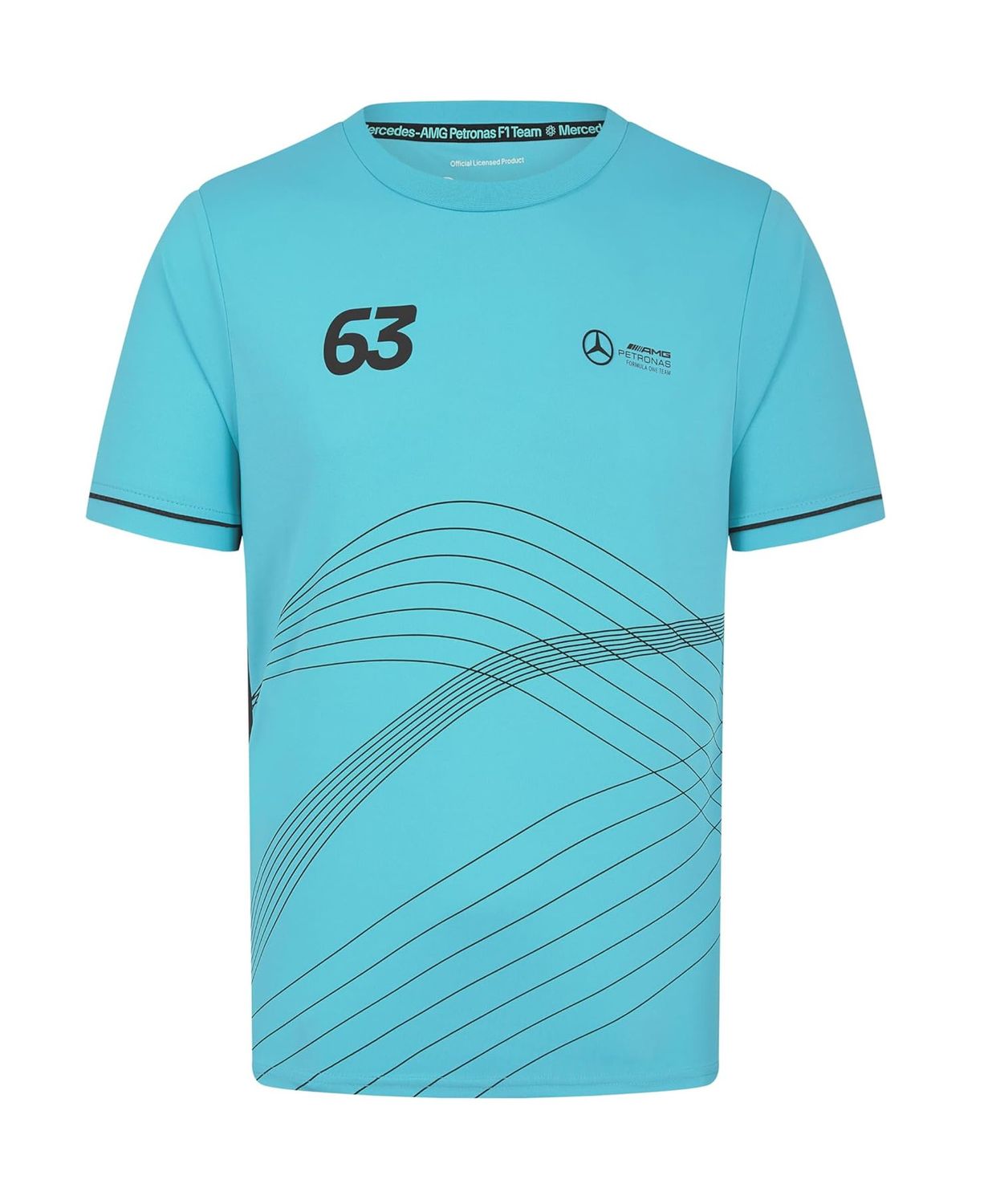 F1 MERCEDES AMG PETRONAS TSHIRT RUSSEL #63 BLUE