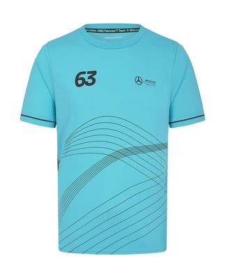 F1 MERCEDES AMG PETRONAS TSHIRT RUSSEL #63 BLEU