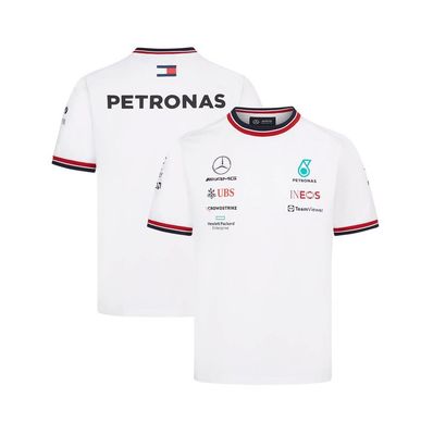F1 MERCEDES AMG PETRONAS TSHIRT TEAM DRIVER WHITE