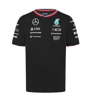 F1 MERCEDES AMG PETRONAS TSHIRT TEAM DRIVER BLACK