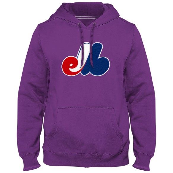 MONTREAL EXPOS MLB EXPRESS HOODIE PURPLE, Size: S