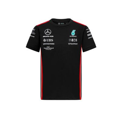 F1 MERCEDES AMG PETRONAS TSHIRT TEAM DRIVER BLACK KIDS