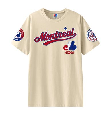 MONTREAL EXPOS MLB TSHIRT OVERSIZED RETRO ROOTS CREAM