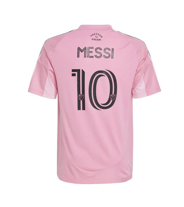 INTER MIAMI SOCCER JERSEY HOME STRIPPED MESSI #10 25-26 PINK YOUTH