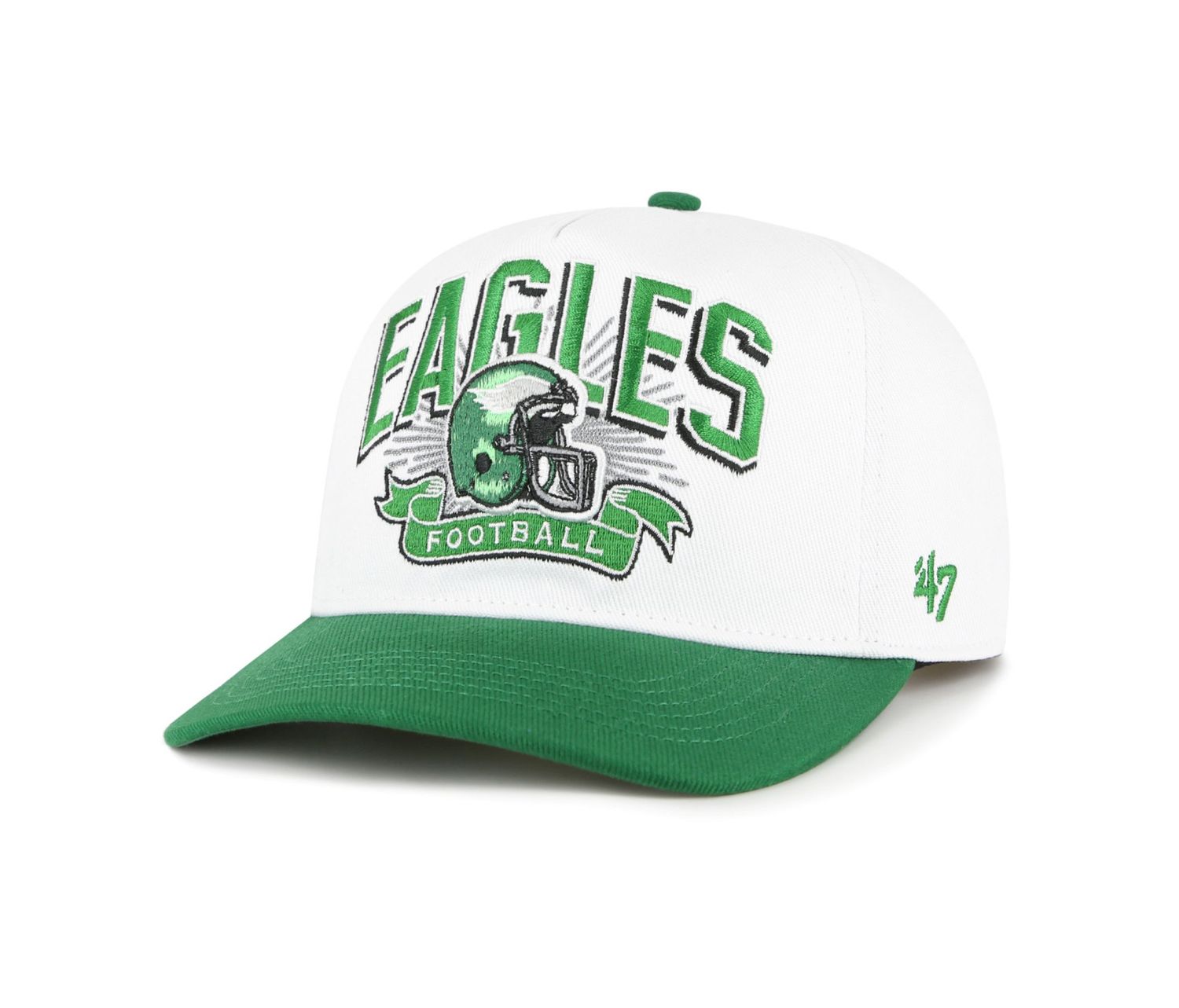 PHILADELPHIA EAGLES NFL CAP 47&#39; HITCH PRIME PLAY WHITE-GREEN