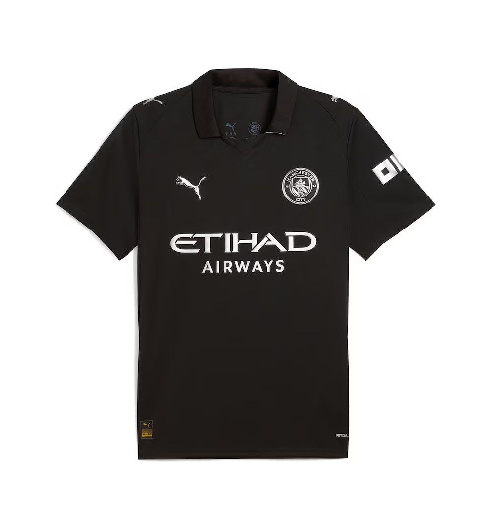 MANCHESTER CITY SOCCER JERSEY REPLICA AWAY 25/26 BLACK SILVER