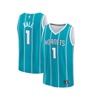 CHARLOTTE HORNETS NBA PLAYER JERSEY REPLICA FAST BREAK ICON EDITION BALL #1 TEAL
