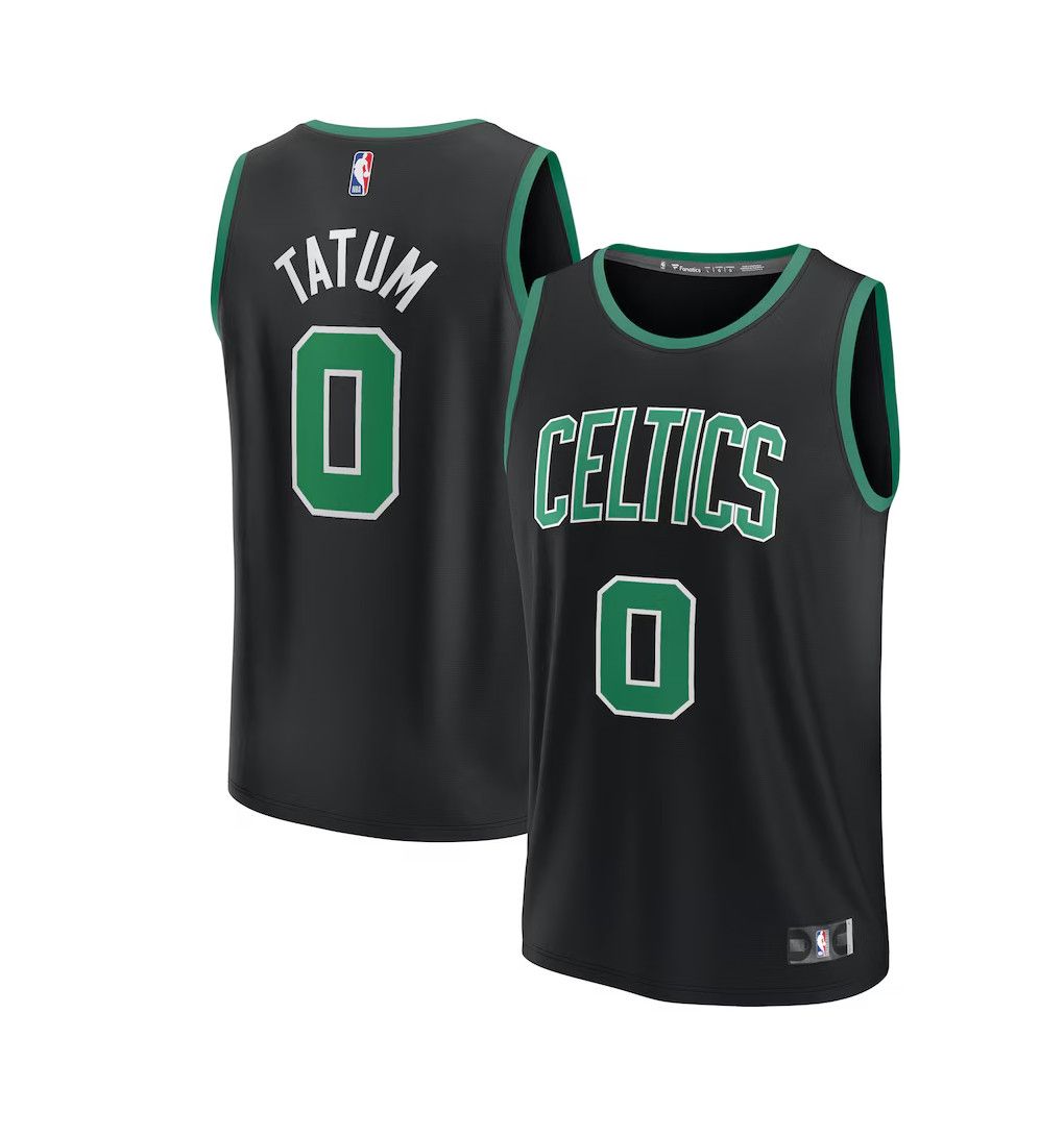 BOSTON CELTICS NBA PLAYER JERSEY REPLICA FAST BREAK STATEMENT EDITION TATUM #0 BLACK