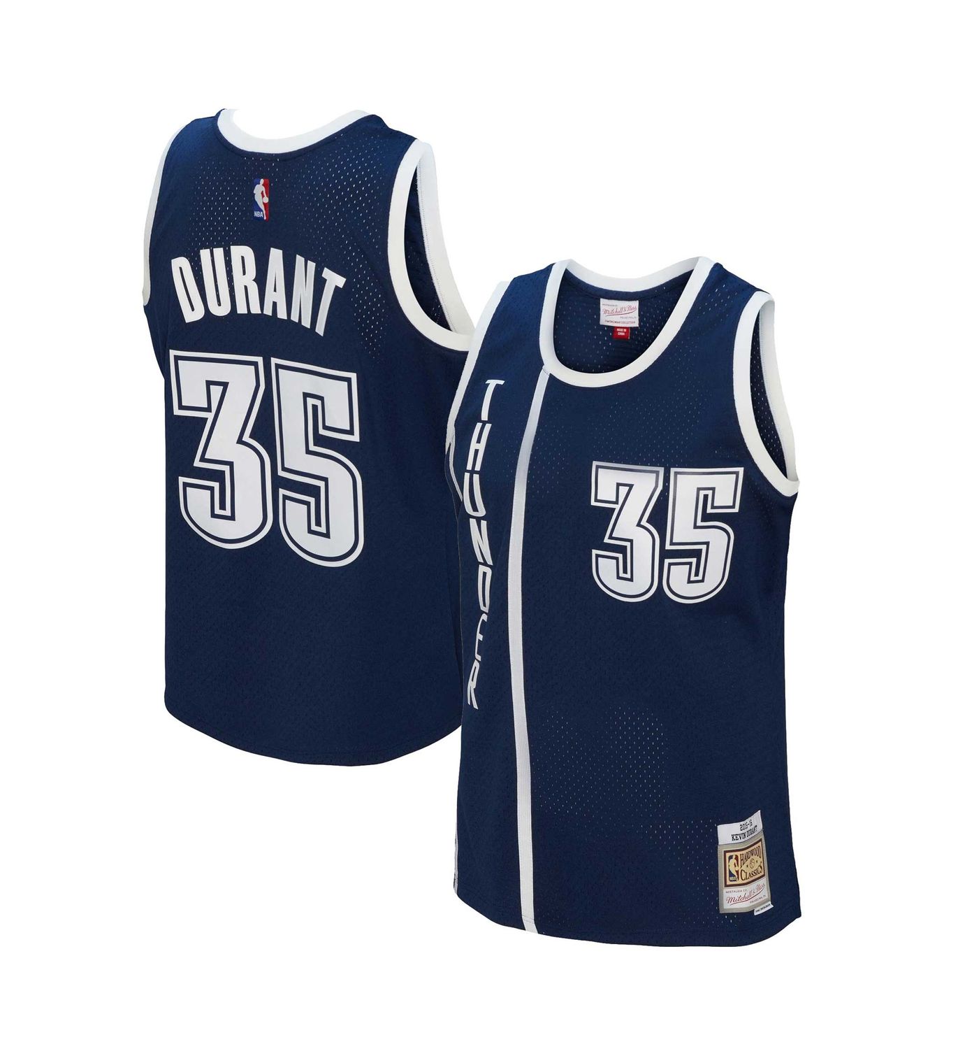 OKLAHOMA CITY THUNDER NBA JERSEY SWINGMAN HARDWOOD DURANT #35 NAVY