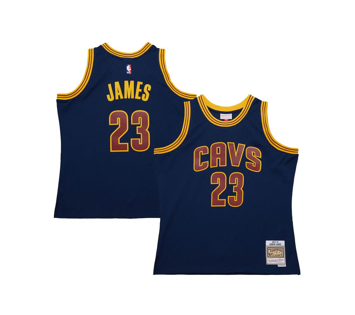 CLEVELAND CAVALIERS NBA JERSEY SWINGMAN HARDWOOD CLASSICS LEBRON JAMES #23 NAVY