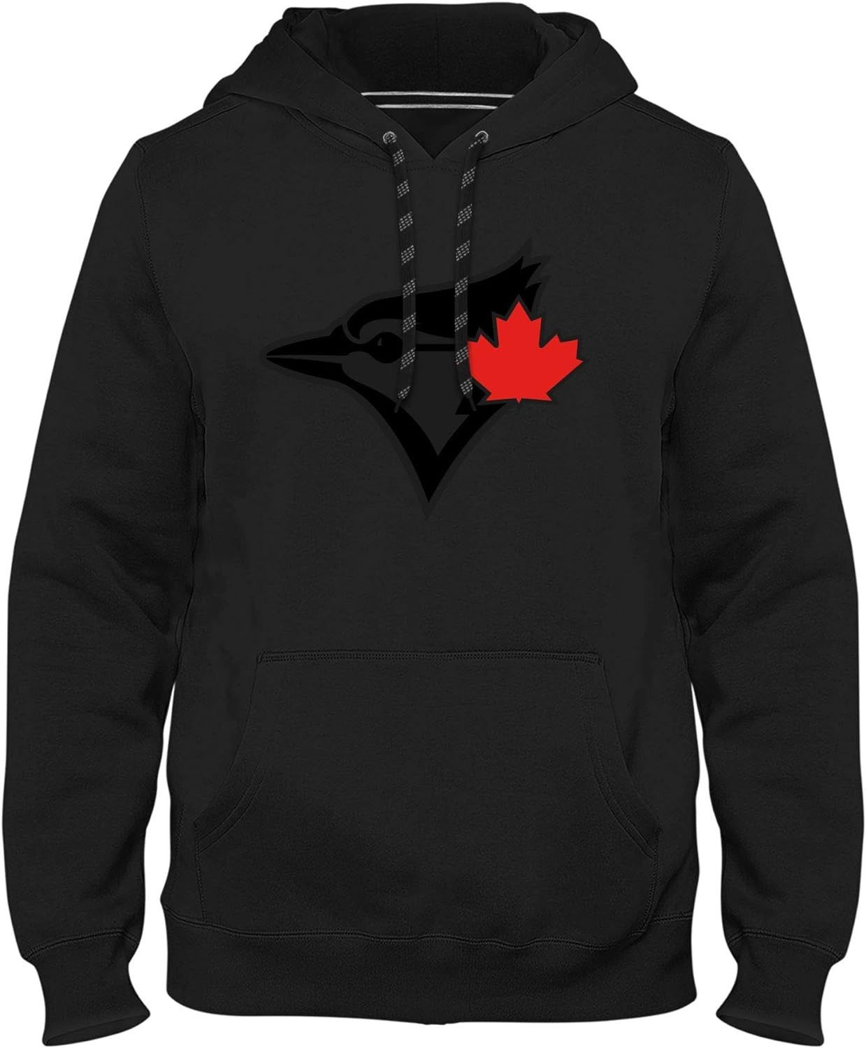 TORONTO BLUE JAYS MLB EXPRESS HOODIE BLACK LOGO BLACK, Size: S