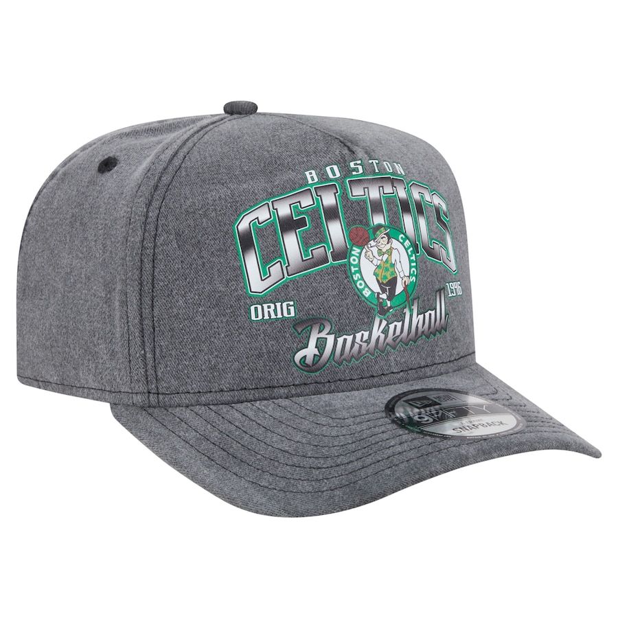 BOSTON CELTICS NBA CAP 9FIFTY A FRAME WASHED BLACK, Size: OS
