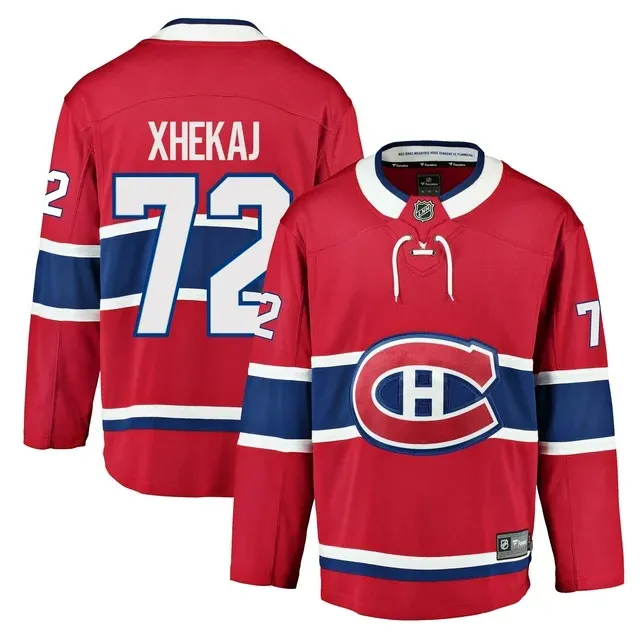 MONTREAL CANADIENS NHL JERSEY BREAKAWAY XHEKAJ #72 RED