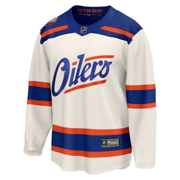 EDMONTON OILERS NHL JERSEY BREAKAWAY ALTERNATE BEIGE