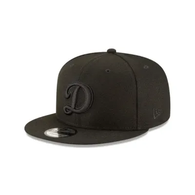LOS ANGELES DODGERS MLB CAP 9FIFTY BLACK ON BLACK LOGO D BASIC SNAPBACK