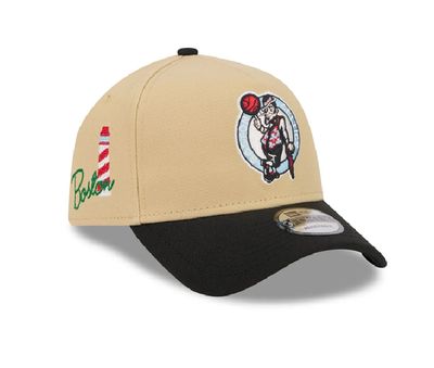 BOSTON CELTICS NBA CAP 9FORTY A-FRAME CITY SIDE PATCH-CREAM