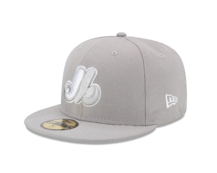 MONTREAL EXPOS MLB CAP 59FIFTY GREY LOGO GREY - WHITE