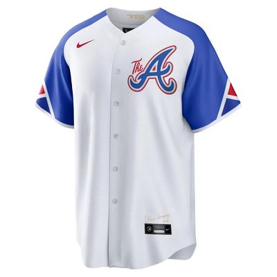 ATLANTA BRAVES MLB  JERSEY WHITE - ROYAL BLUE