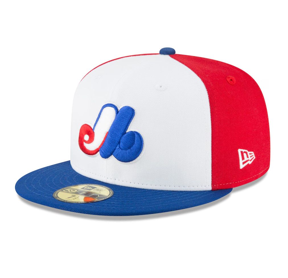 MONTREAL EXPOS MLB CAP 59FIFTY AUTHENTIC TRICOLOR COLLECTION 