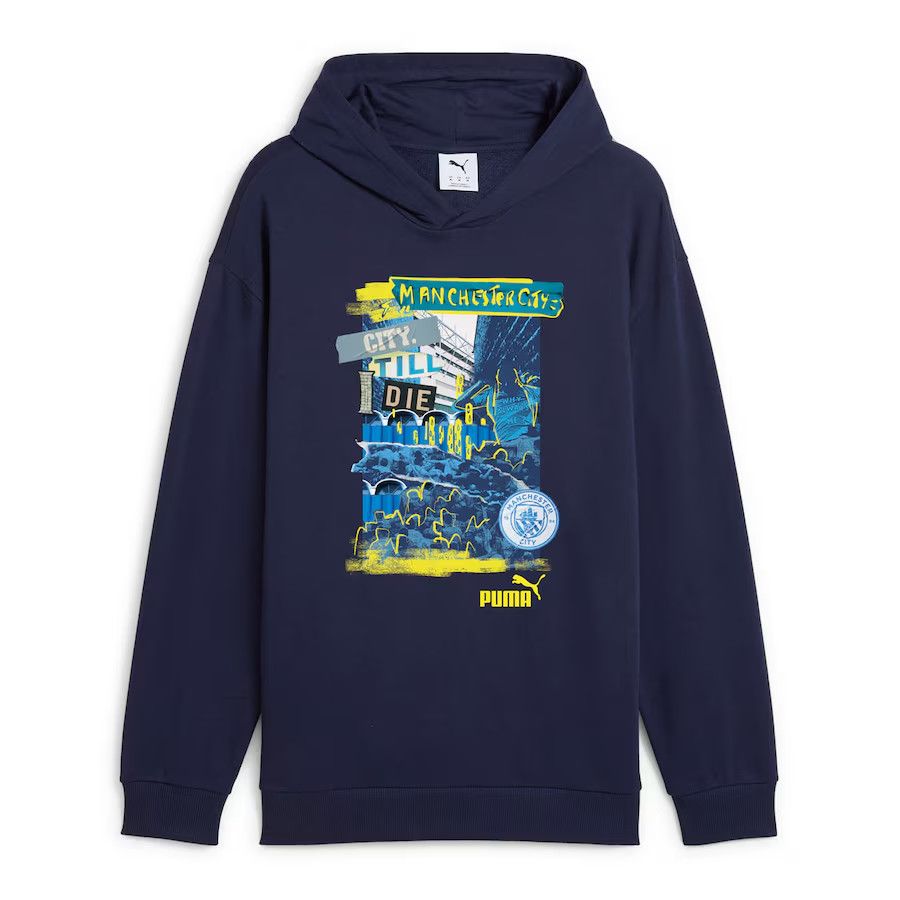 MANCHESTER CITY SOCCER HOODIE FTBLNRGY BLEU MARINE