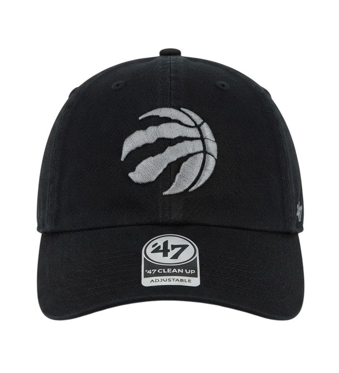 TORONTO RAPTORS NBA CAP CLEAN UP 47 BLACK/ SILVER