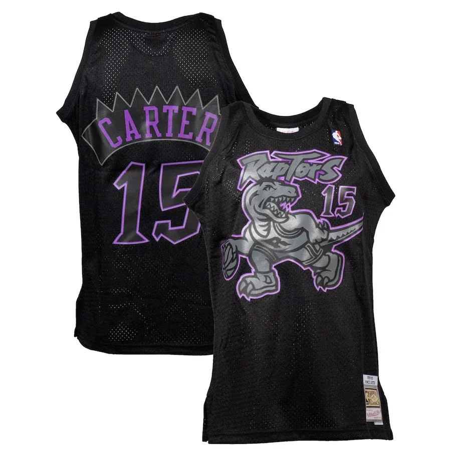 TORONTO RAPTORS NBA JERSEY SWINGMAN LUNAR EDITION CARTER #15 BLACK