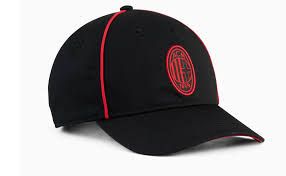 AC MILAN SOCCER CAP ADJUSTABLE BLACK