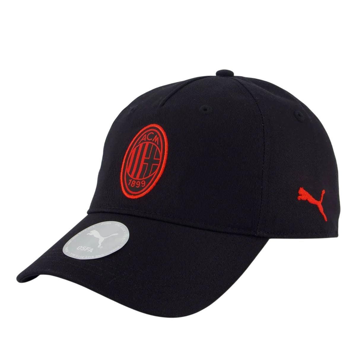AC MILAN SOCCER CAP ADJUSTABLE BLACK