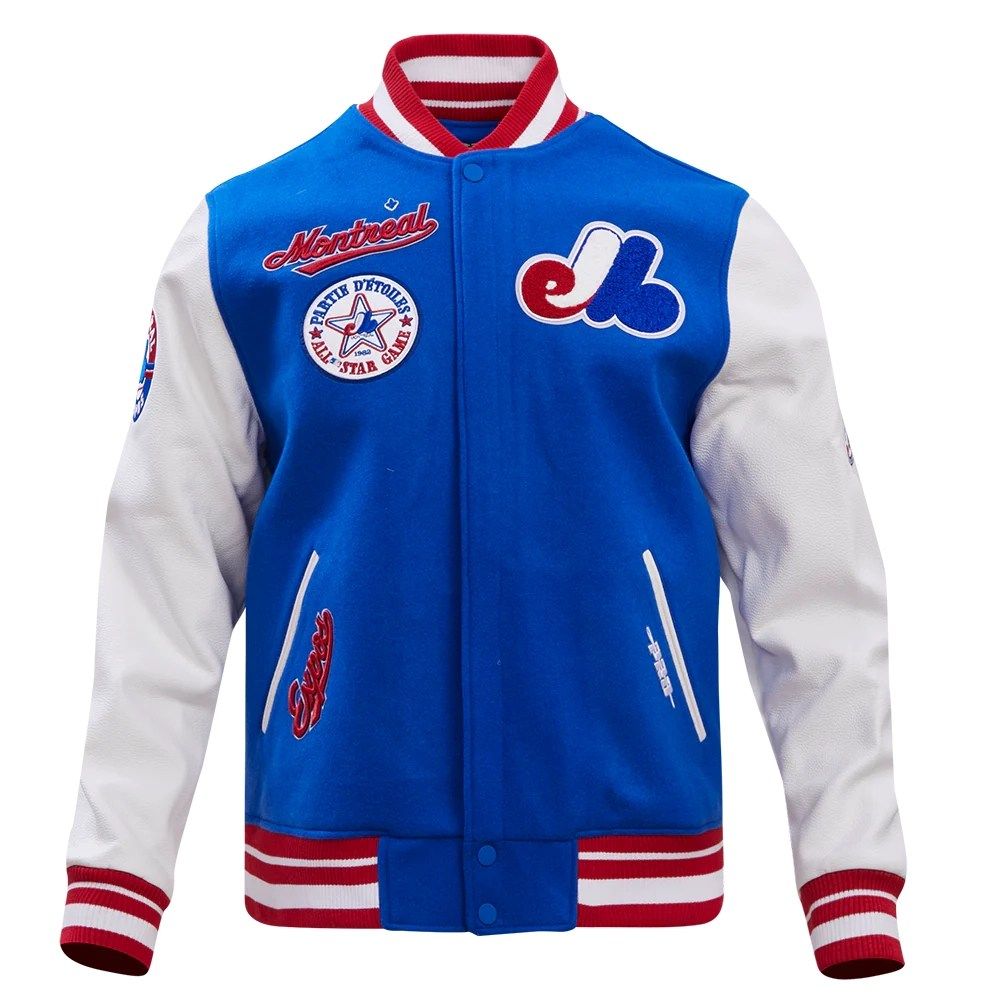 MONTREAL EXPOS MLB PRO STANDARD VARSITY JACKET BLUE