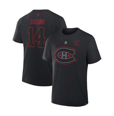 MONTREAL CANADIENS NHL AUTHENTIC T-SHIRT SUZUKI #14 BLACK
