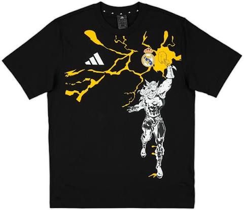 REAL MADRID SOCCER T-SHIRT BLACK AVENGERS
