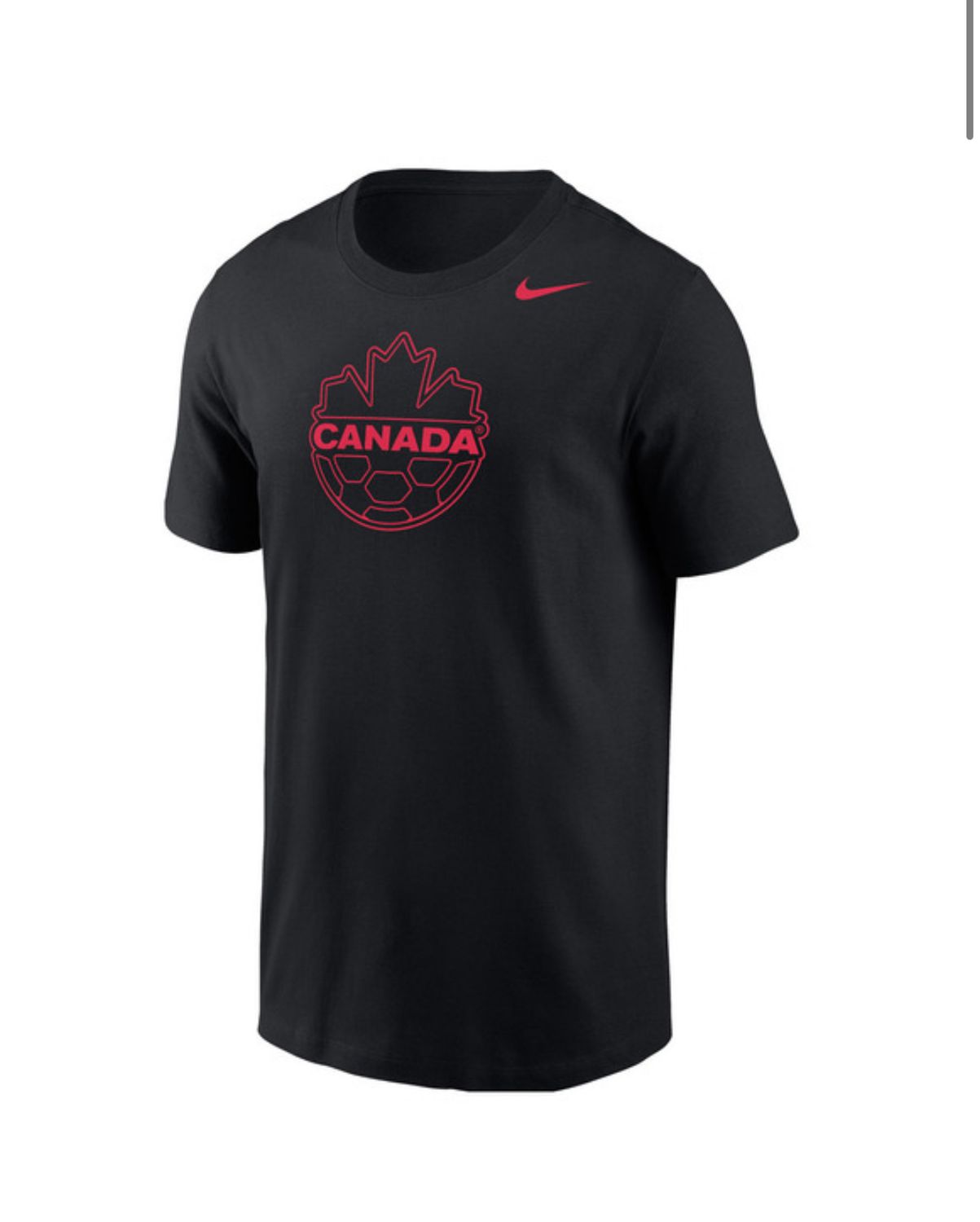 CANADA SOCCER T-SHIRT SHORT SLEEVE BLACK
