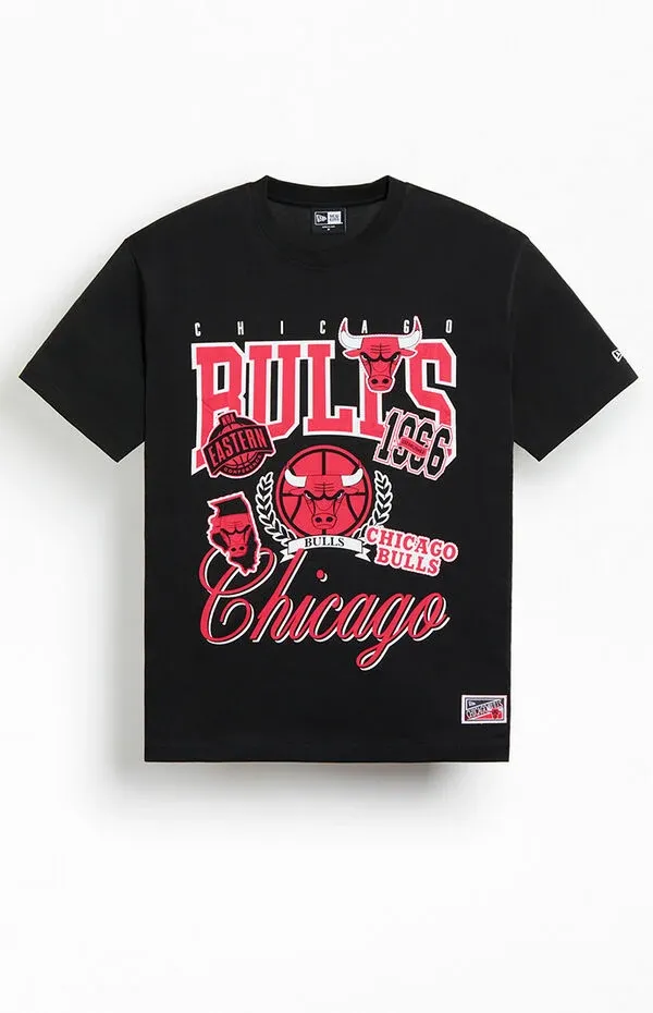 CHICAGO BULLS  NBA T-SHIRT BLACK SPT CLAS SSTEE 309