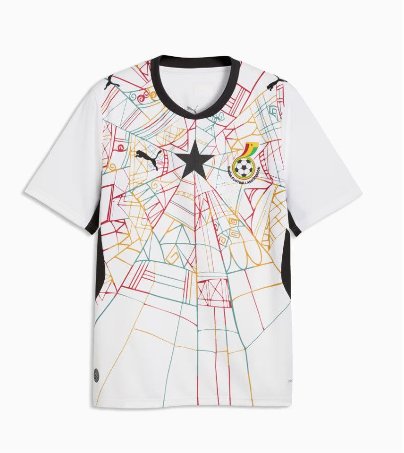 GHANA TEAM SOCCER JERSEY HOME WHITE 26, Size: S