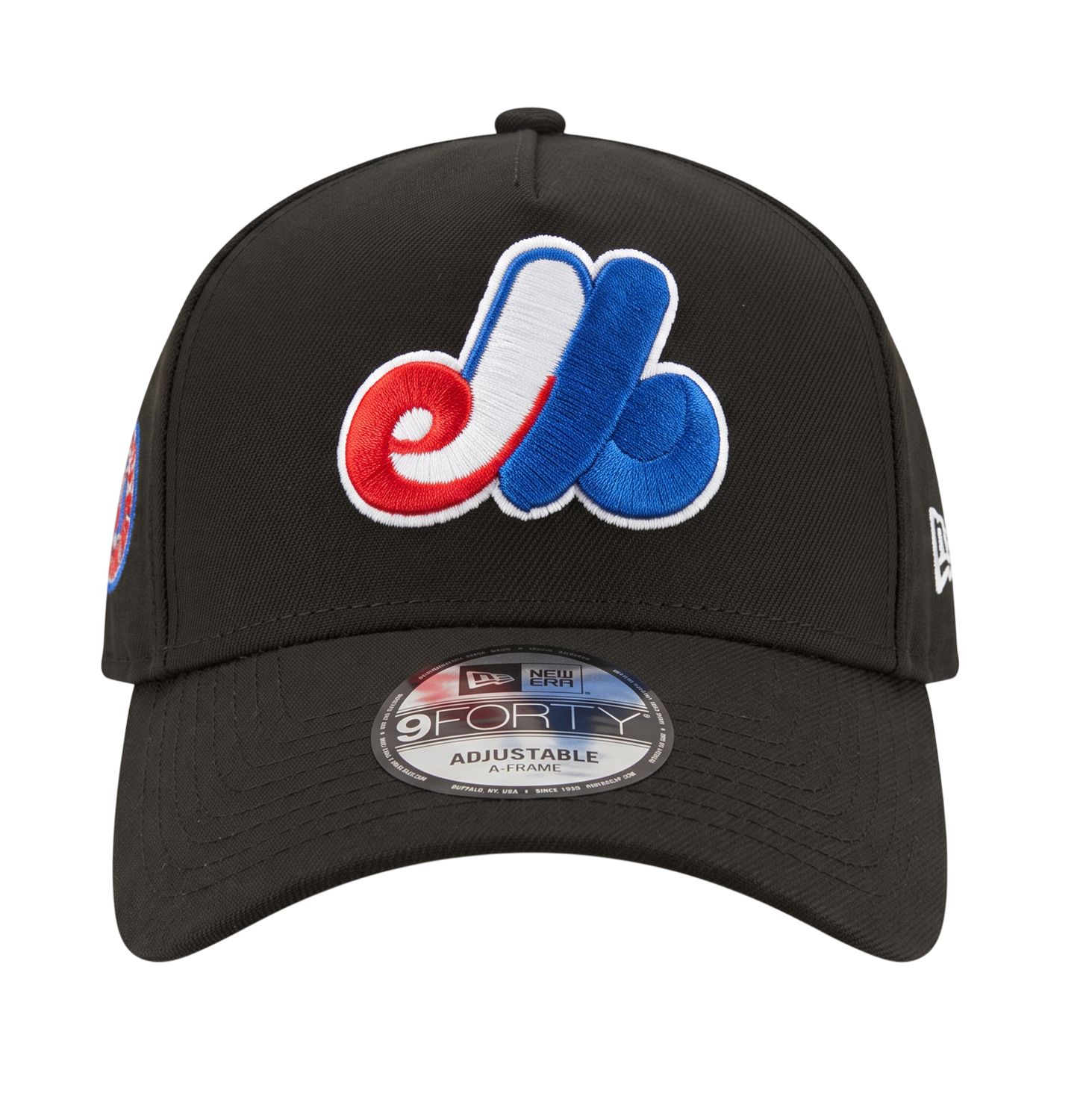 MONTREAL EXPOS MLB CAP 9FORTY A-FRAME BLACK SIDE PATCH