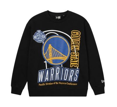GOLDEN STATE WARRIORS  NBA CREWNECK BLACK NE