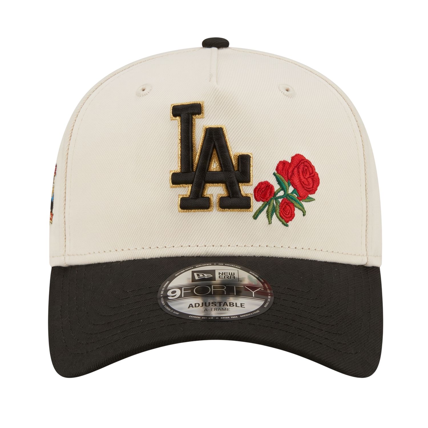 LOS ANGELES DODGERS MLB CAP 9FORTY A-FRAME FLOWERS CREAM-BLACK SIDE PATCH CAP