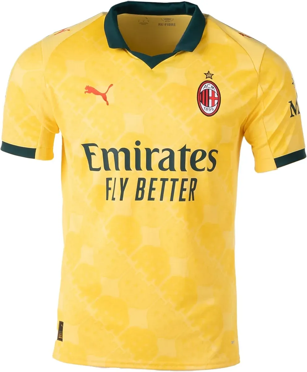 AC MILAN SOCCER JERSEY THIRD 25-26 YELLOW