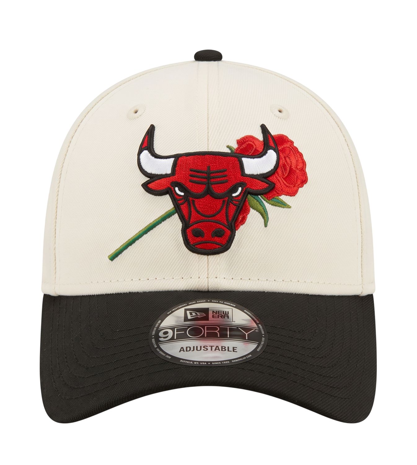 CHICAGO BULLS NBA CAP 9FORTY CREAM-BLACK SIDE PATCH
