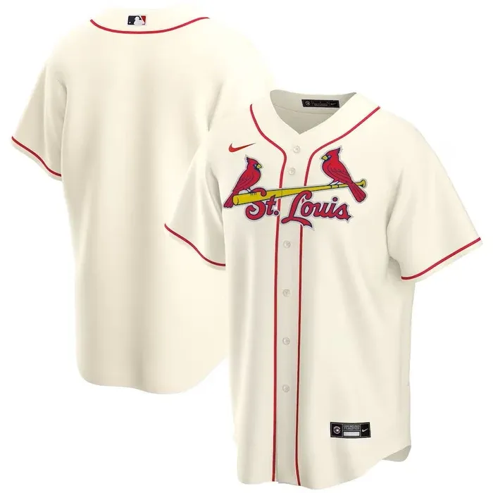 ST LOUIS CARDINALS MLB JERSEY TEAM REPLICA ALTERNATE CREAM