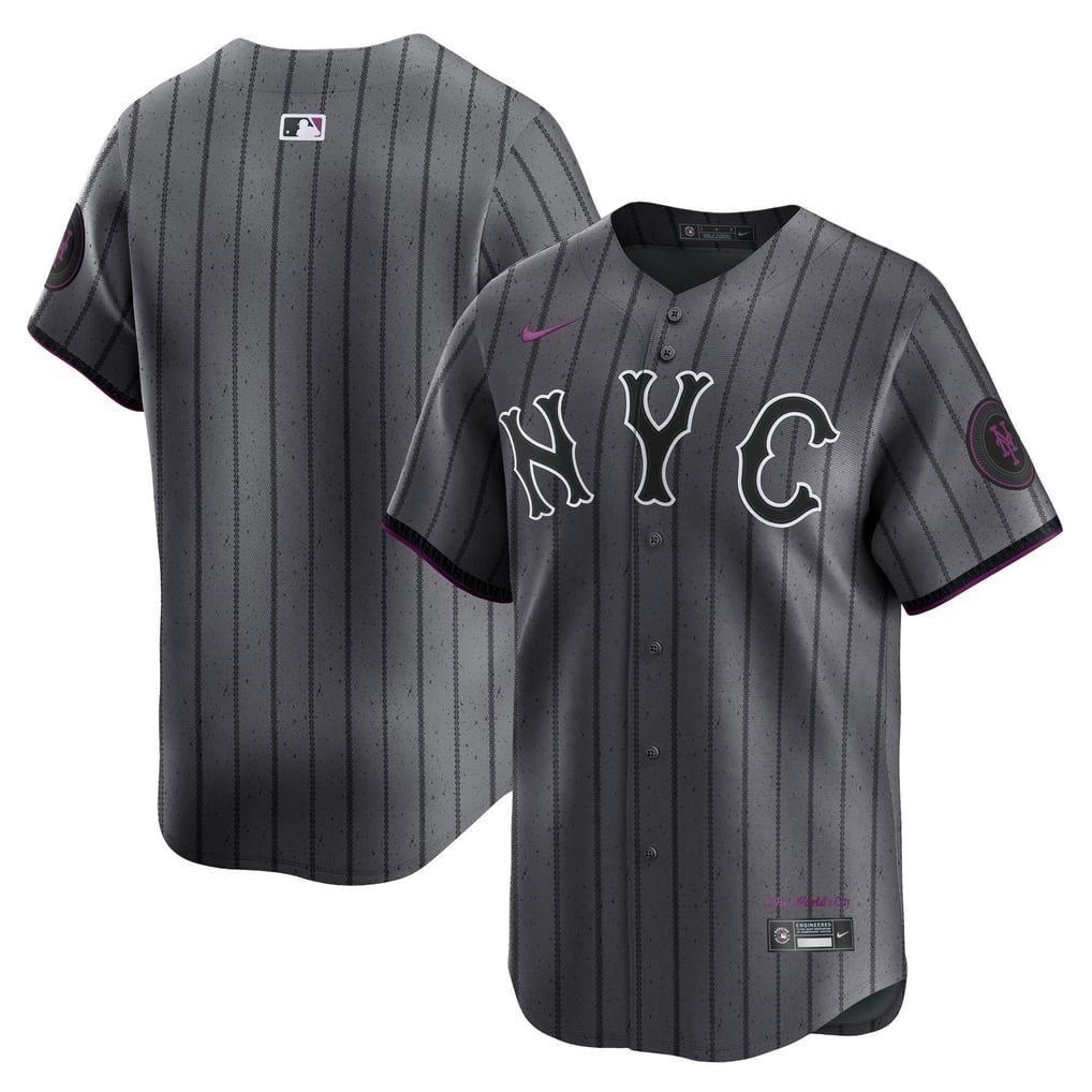 NEW YORK METS MLB JERSEY GRAPHITE CITY CONNECT LIMITED