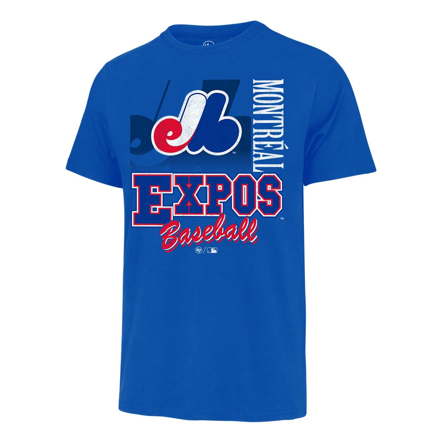 MONTREAL EXPOS MLB STADIUM T-SHIRT 47 ROYAL BLUE