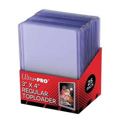 Ultra Pro - 3&quot; x 4&quot; Clear Regular Toploaders For Standard Size Cards (25 Pack)