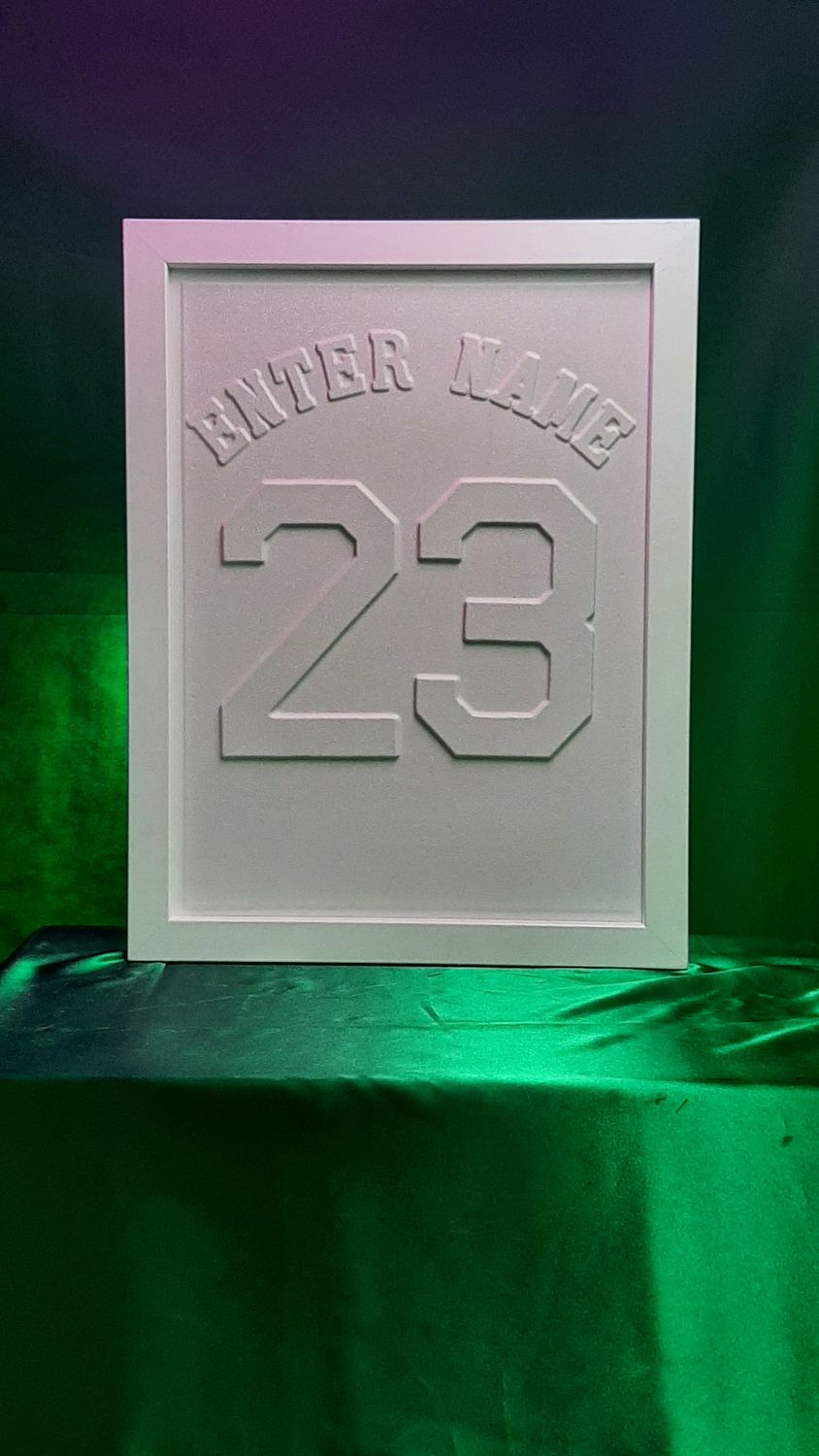 Jersey Wall Art 18x24 White