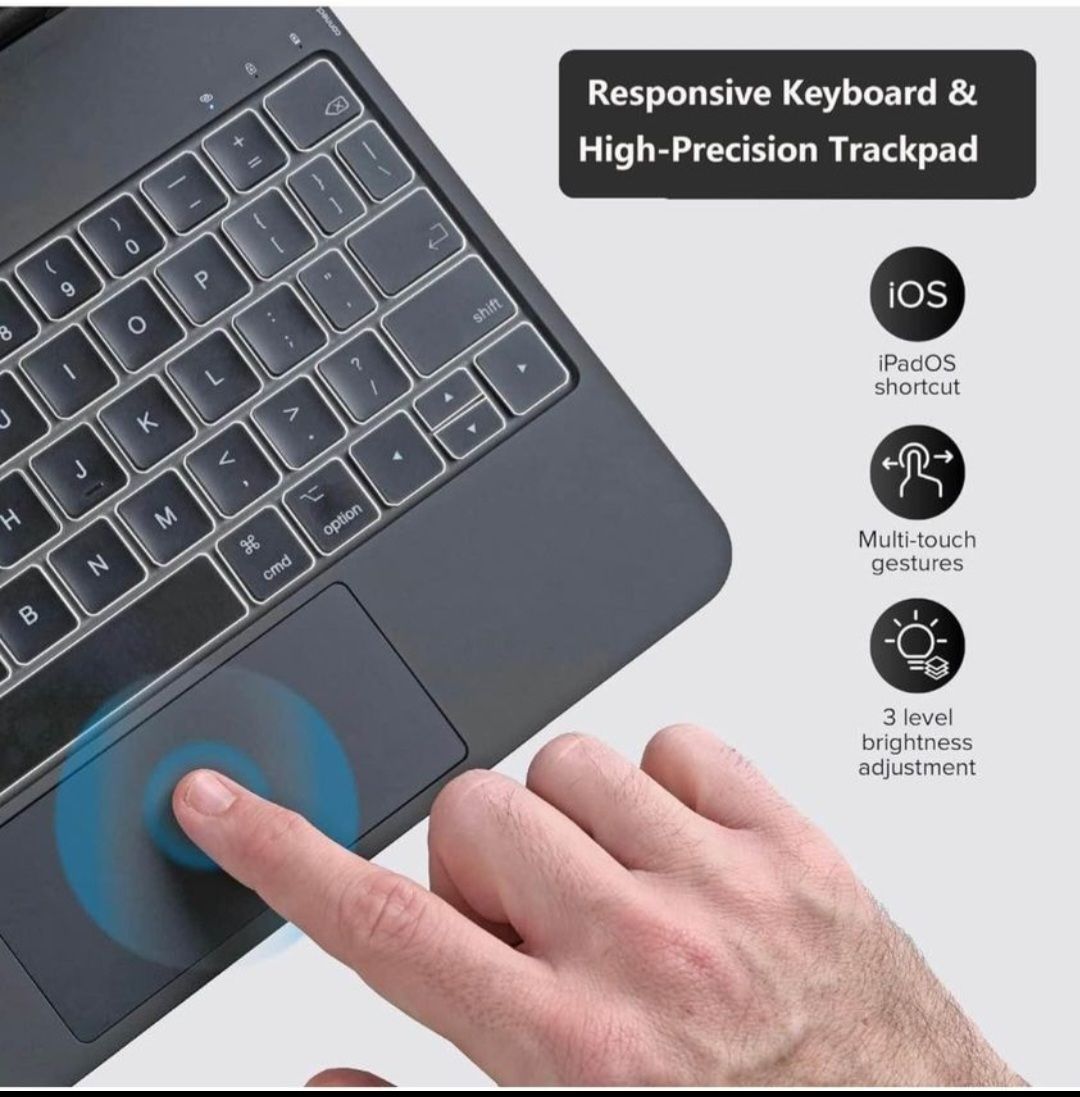 Magic Keyboard for iPad Pro 11&amp; Air 11 Inch (M2, 2024) and 10.9&quot; iPad Air 5th &amp;4th generation