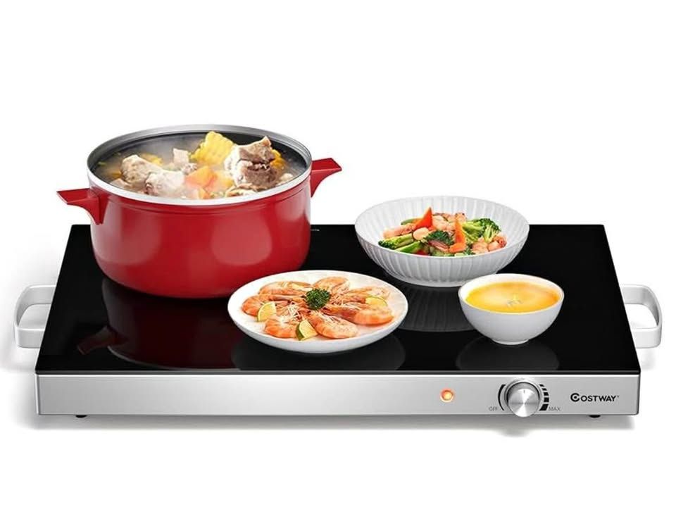 COSTWAY Electric Food Warming Tray, 25&quot; x 15&quot; Food Warmer