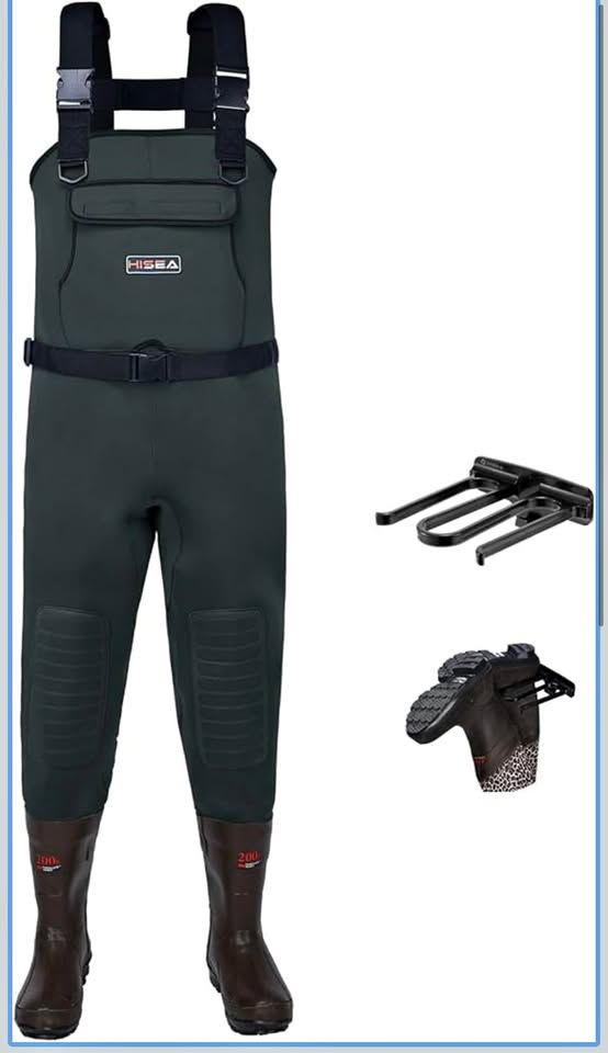 HISEA Chest Waders for Men, Waterproof 4.5mm Neoprene Fishing &amp; Hunting Wader with Boots, Mens Women