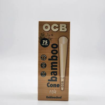 OCB Bamboo 1 1/4 unbleached Cone 75 ct